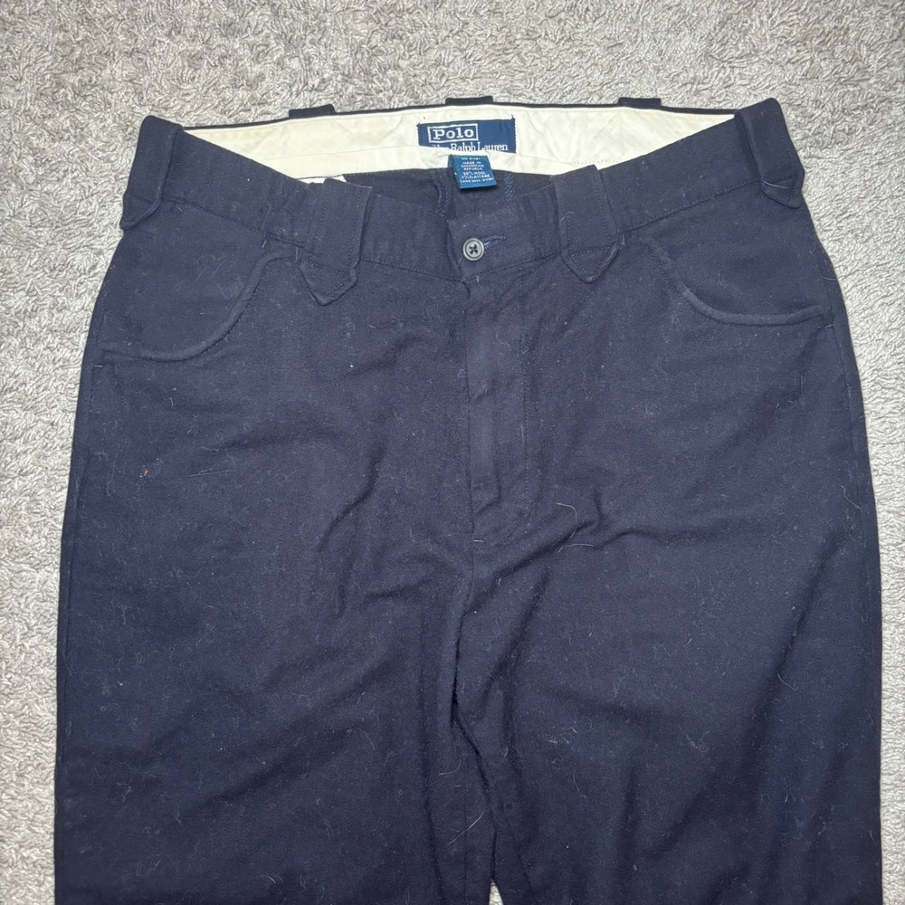 Polo Ralph Lauren Mens Wool Blend Stretch Trousers Navy Blue 34x30 4834565RRC - Picture 2 of 15